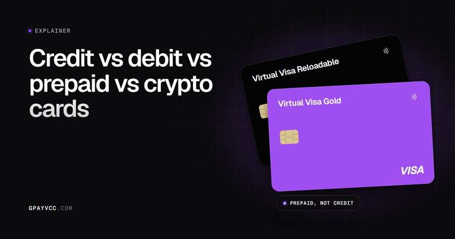 Virtual credit card vs prepaid card vs crypto card