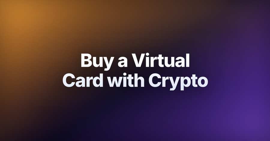 Buying a prepaid virtual Visa or Mastercard with crypto